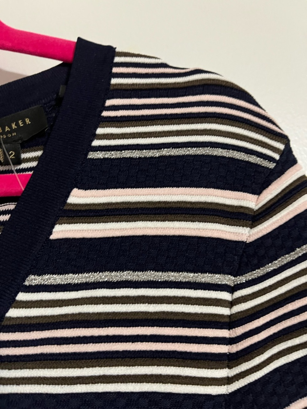 Ted Baker Meemeei Striped Skater Dress, size 2. - Picture 7 of 7